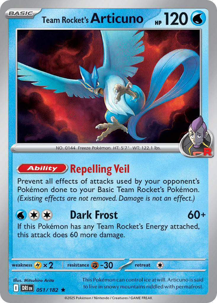 051/182 Team Rocket’s Articuno (Reverse Holo)