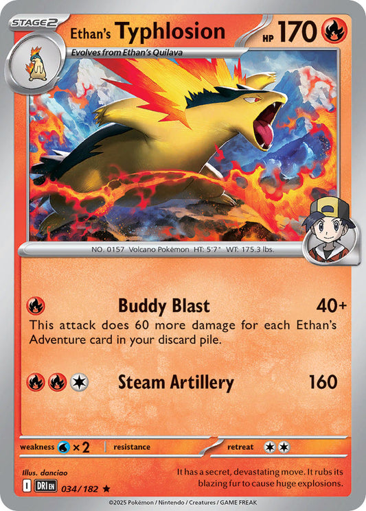 034/182 Ethan’s Typhlosion (Reverse Holo)