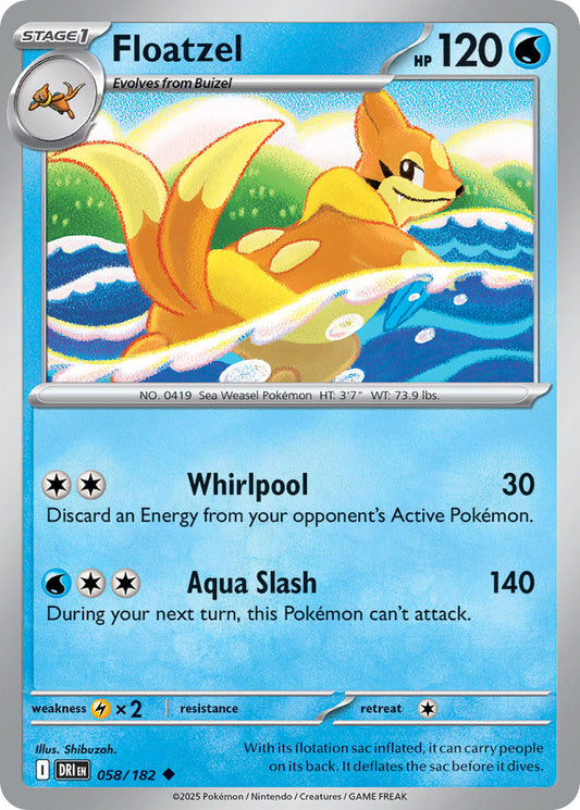 058/182 Floatzel (Reverse Holo)