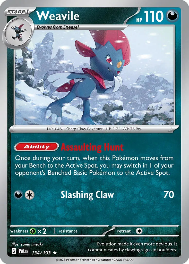 134/193 Weavile The card cartel