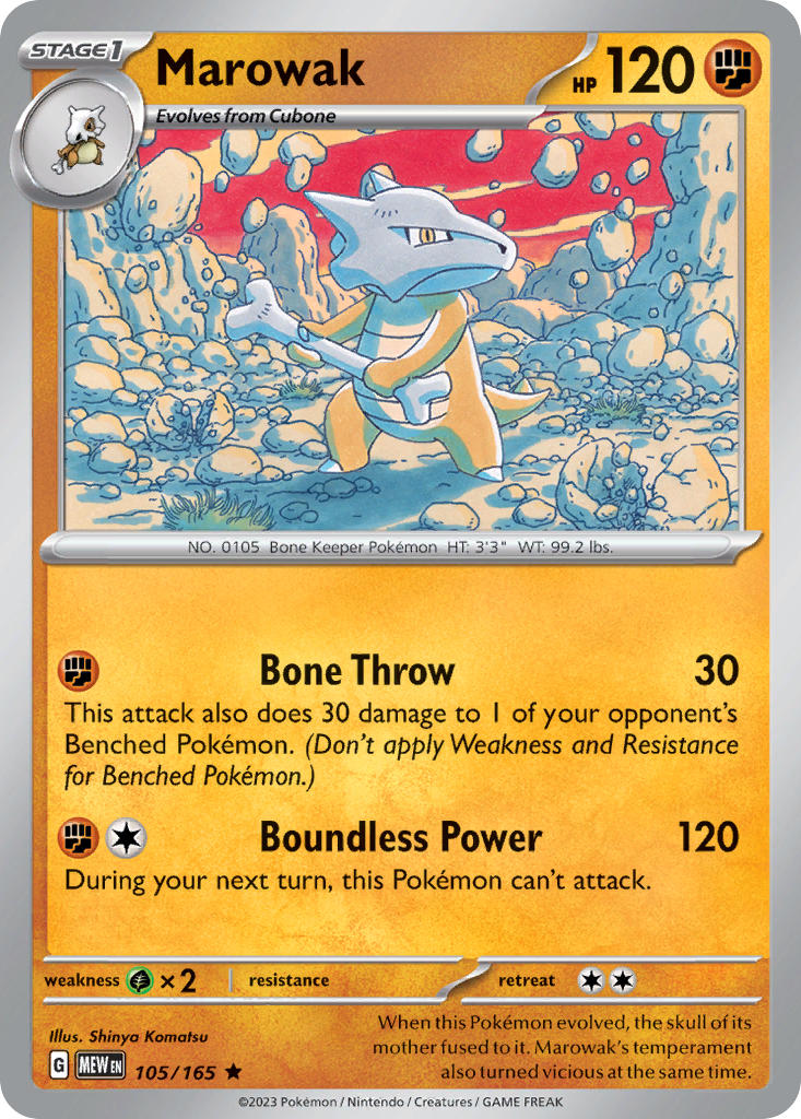 105/165 Marowak The card cartel