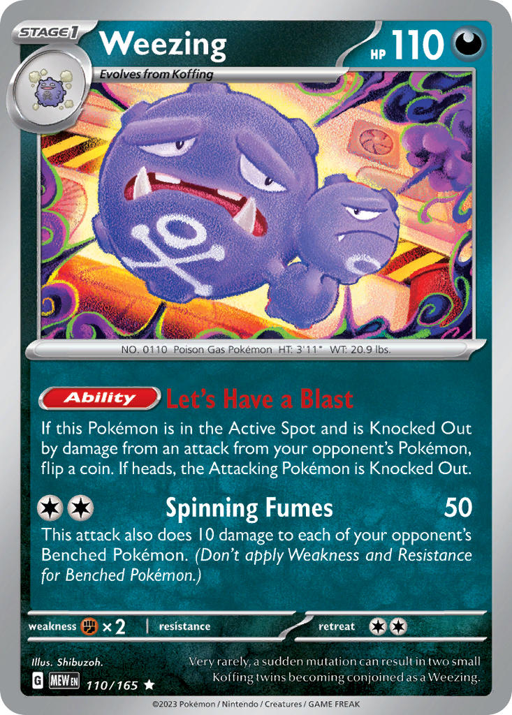 110/165 Weezing The card cartel