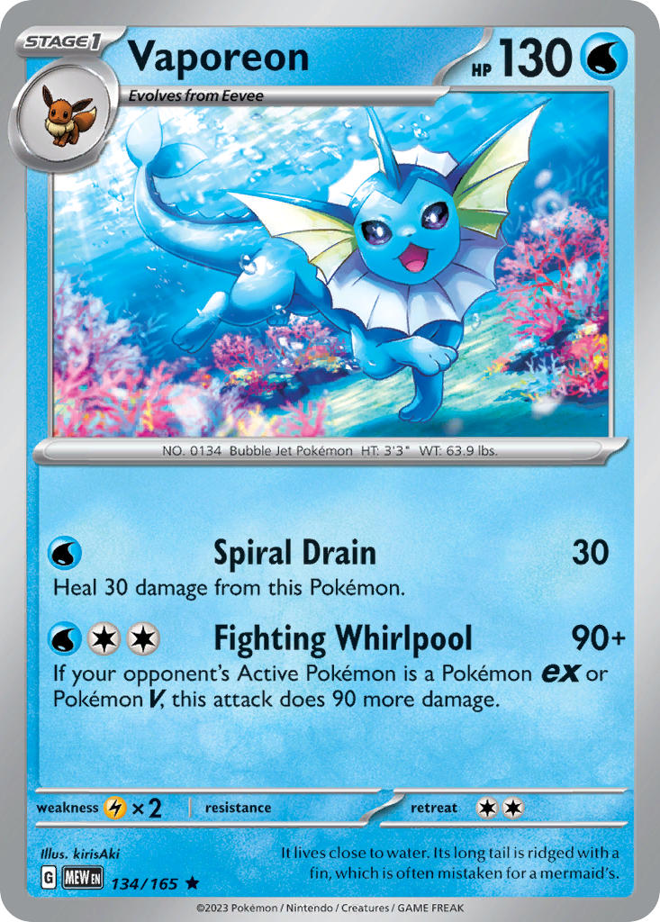 134/165 Vaporeon The card cartel