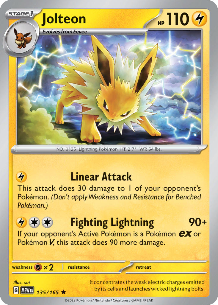 135/165 Jolteon The card cartel