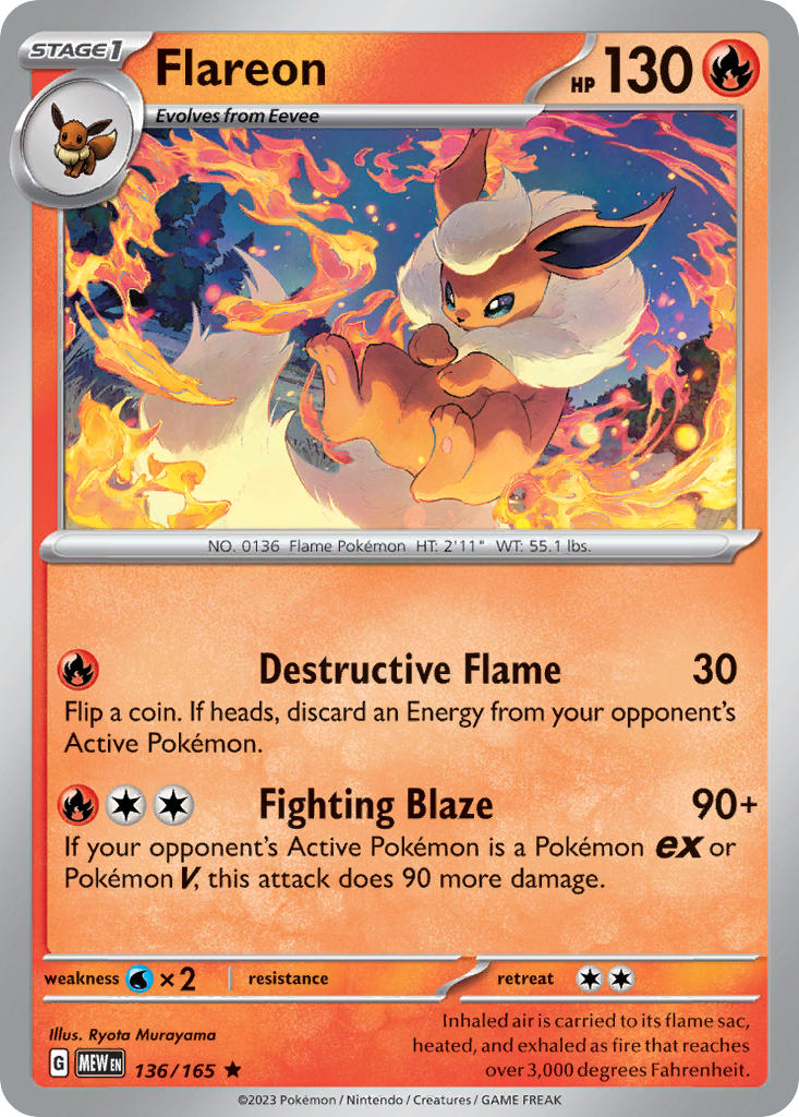 136/165 Flareon The card cartel