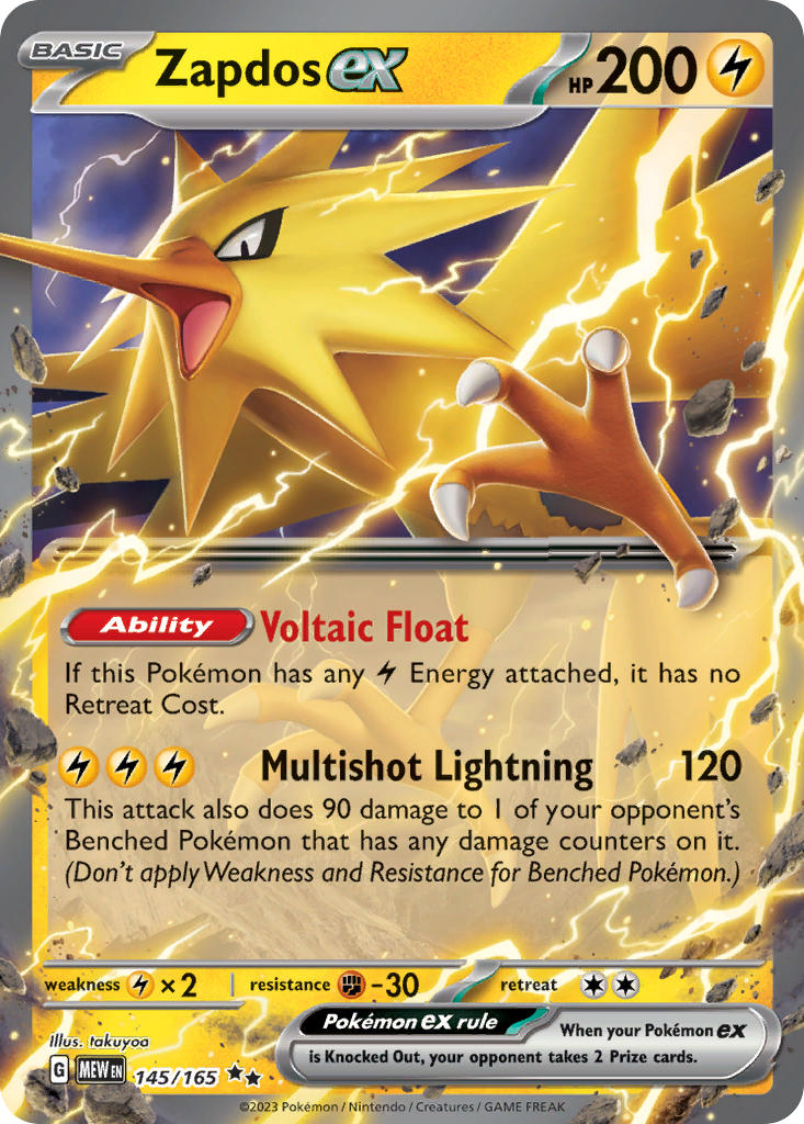 145/165 Zapdos ex The card cartel