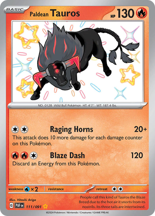 111/091 Paldean Tauros The card cartel