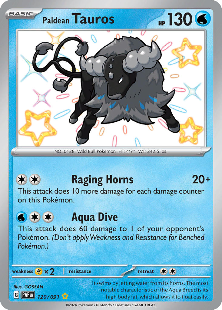 120/091 Paldean Tauros The card cartel