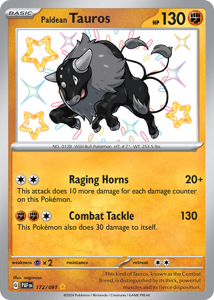 172/091 Paldean Tauros The card cartel