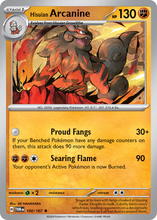 100/167 Hisuian Arcanine The card cartel