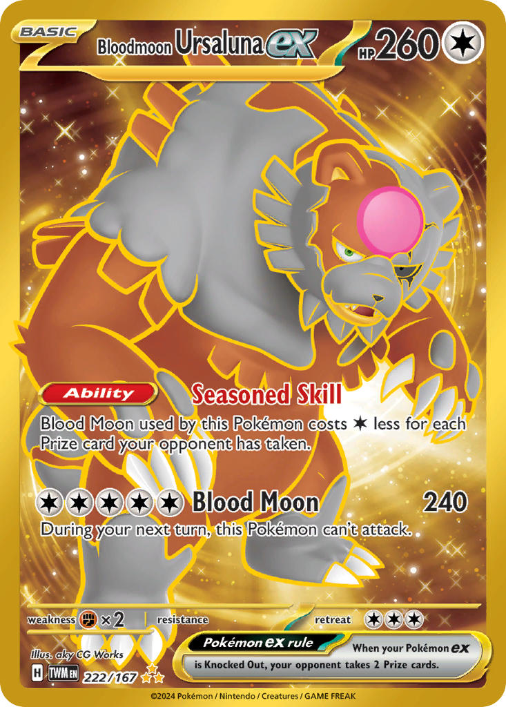 222/167 Bloodmoon Ursaluna ex The card cartel