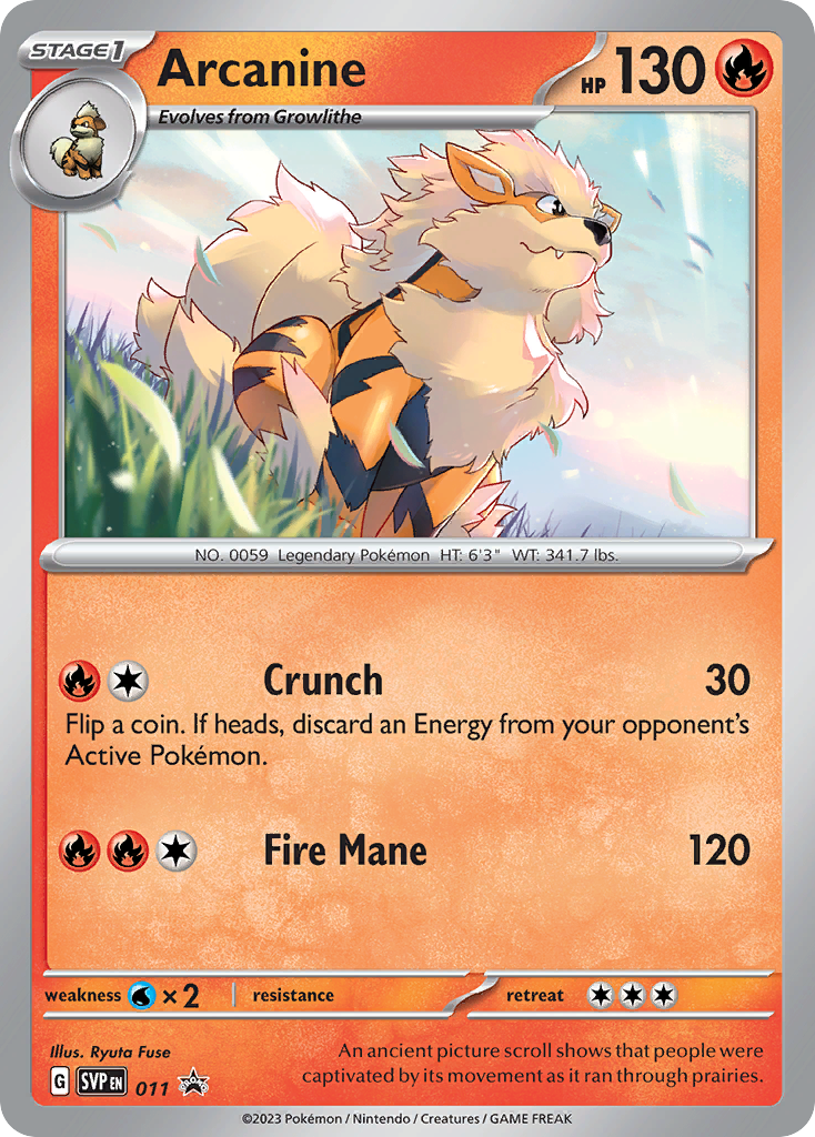 011  Arcanine Promo The card cartel