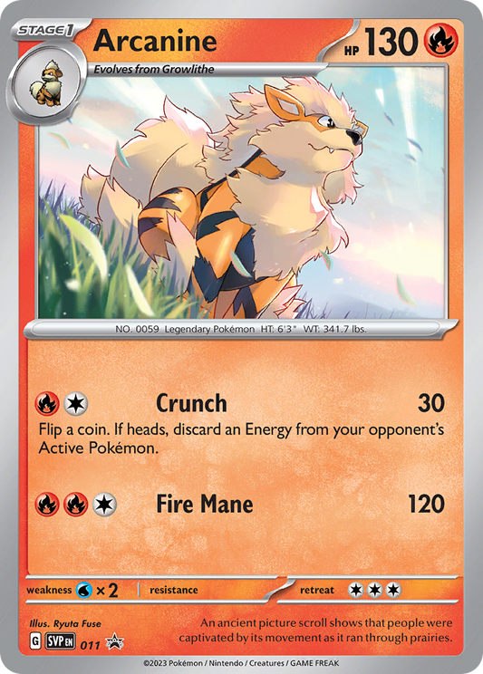 011  Arcanine Promo The card cartel